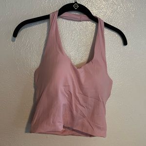Klassy Network crop halter top with built in bra - M